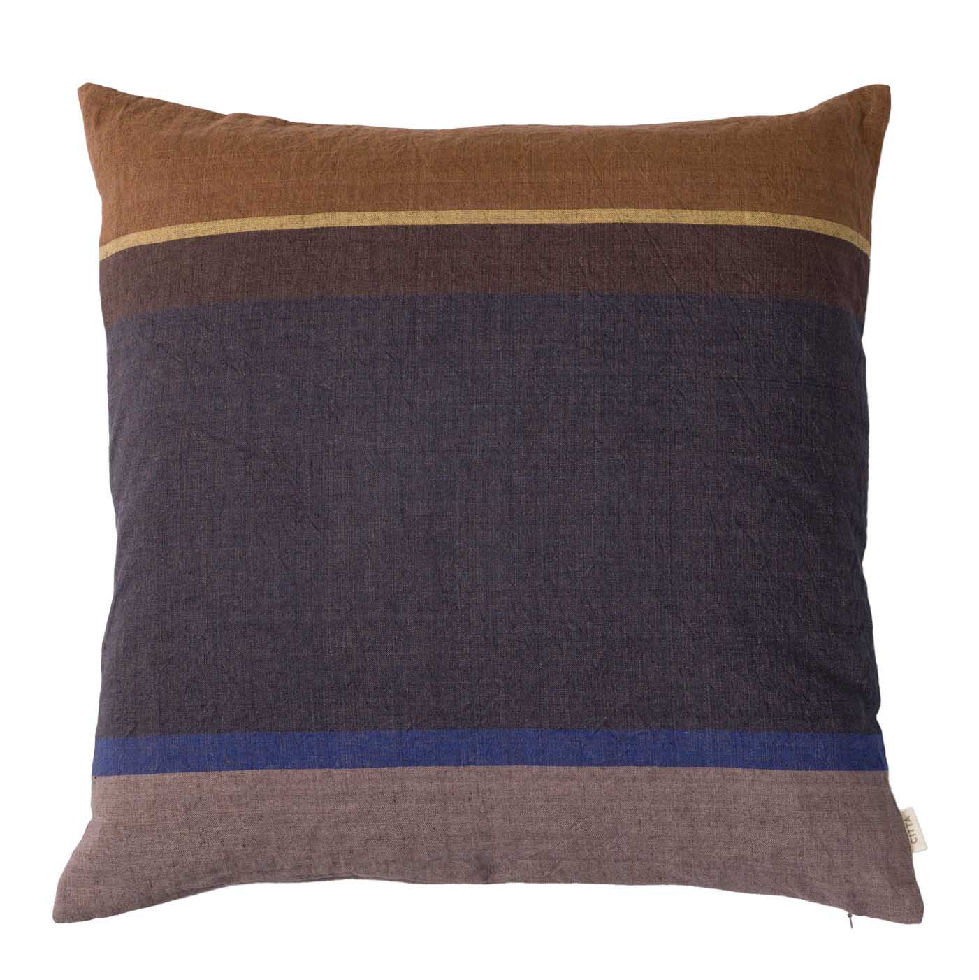 Citt&agrave; Obi Euro Cushion Cover Blue Black/Dijon 65x65cm