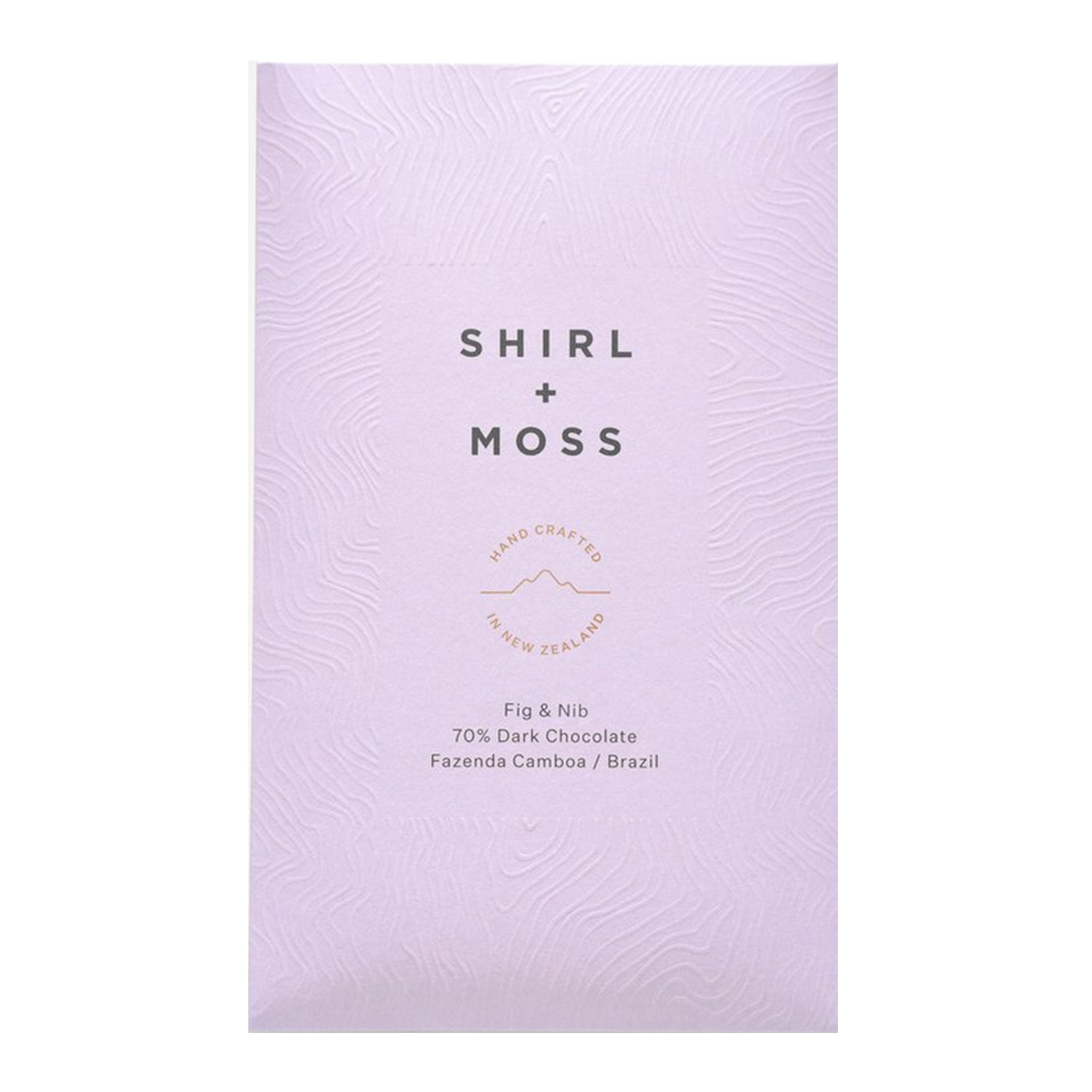 Shirl + Moss Fig & Nib 70% Dark Chocolate Bar 80g