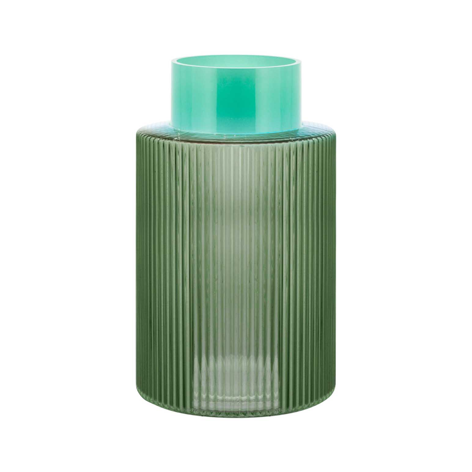 Remember Groove Glass Vase - Green