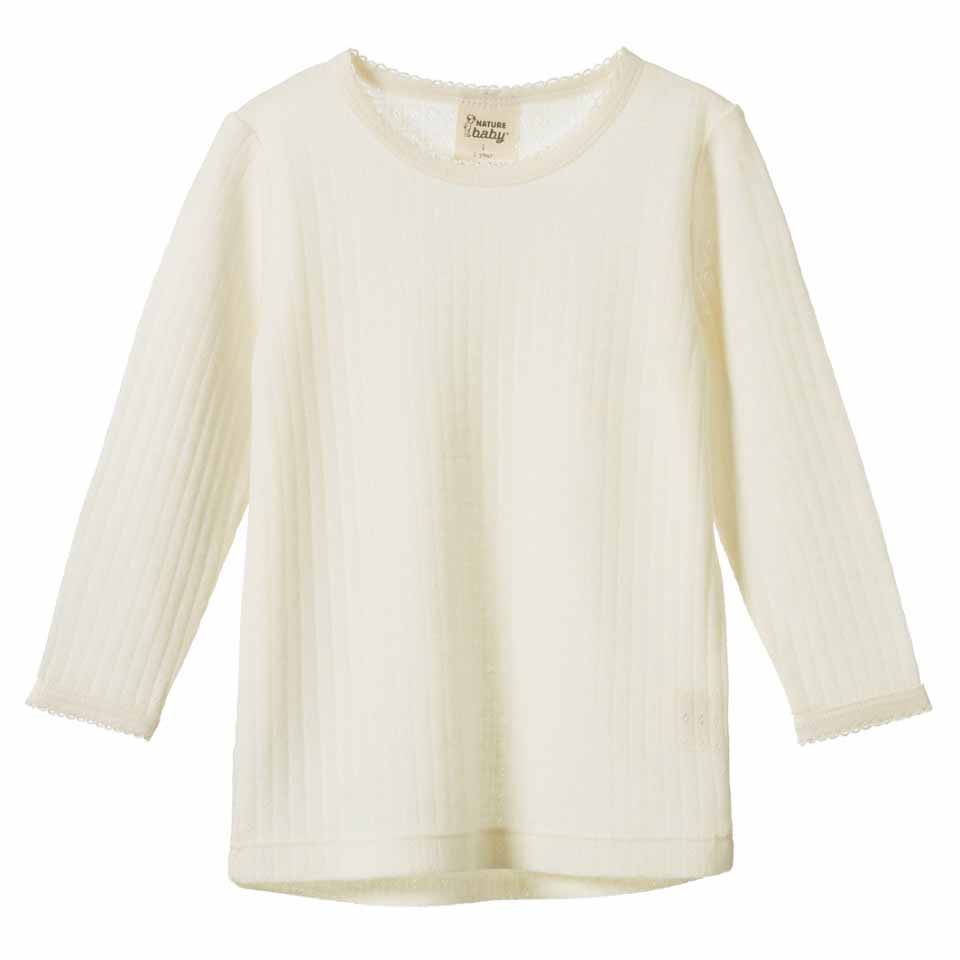 Nature Baby Mer Ess L/S Cloud Tee Pointelle 3-5Y