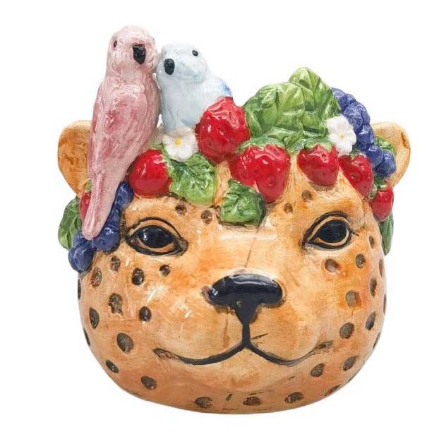 Urban Products Jungle Cheetah Planter Orange 17cm