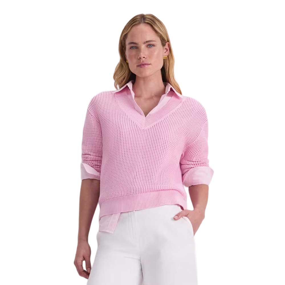 Sportscraft Cotton Crochet V-neck Knit