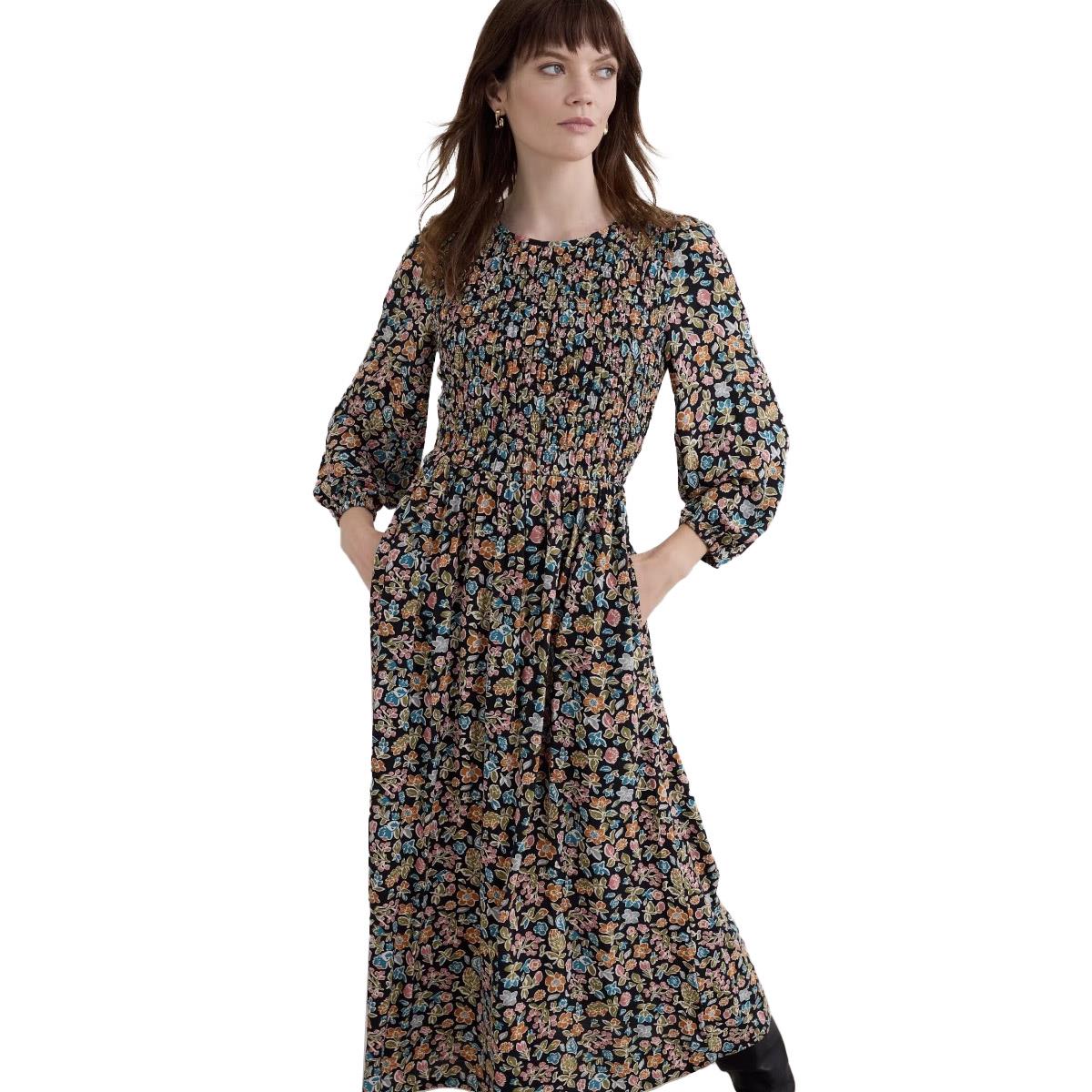 Seasalt Cornwall Meadowsweet Dress Shore Flora Onyx