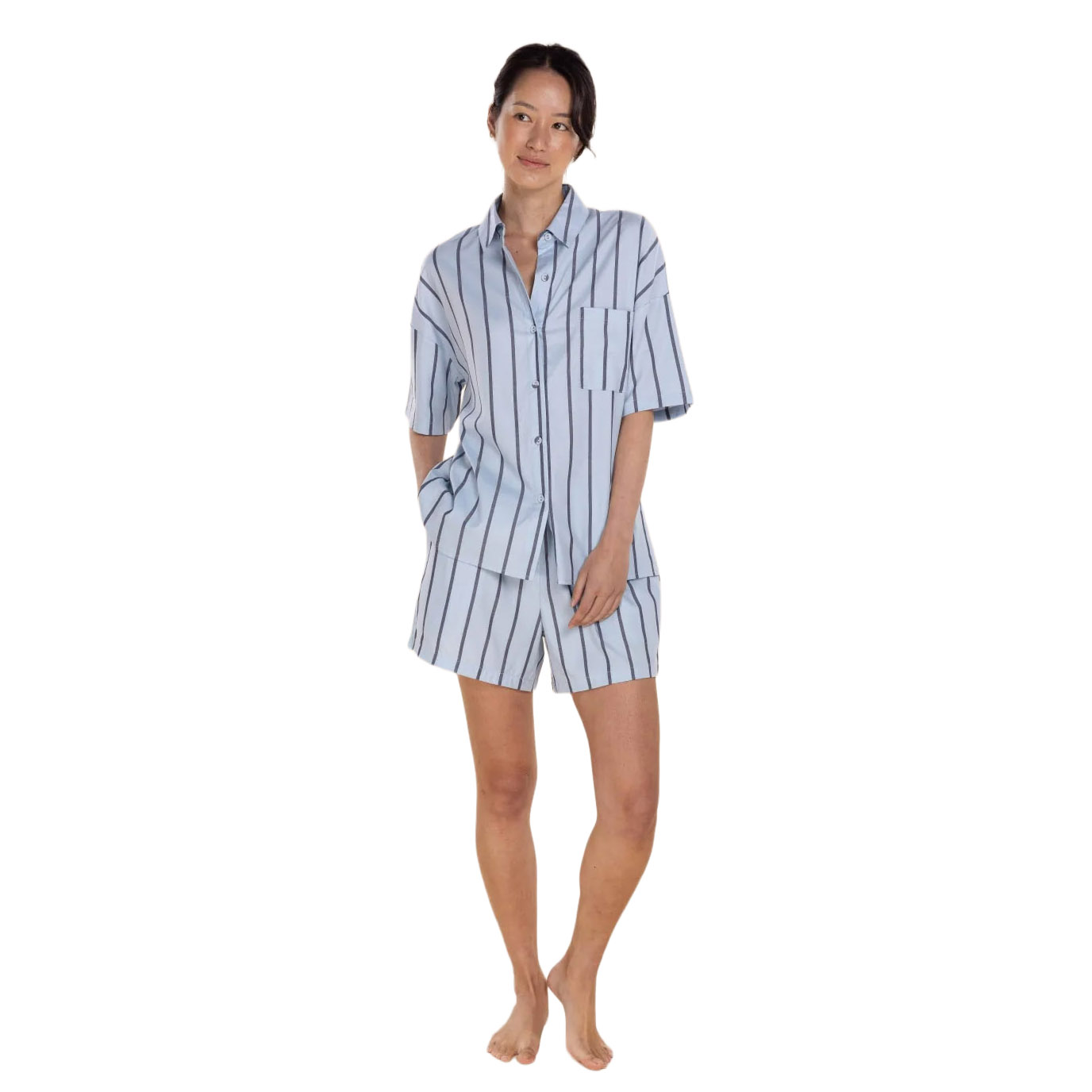 Gingerlilly Sasha Striped Boyfriend Short Pj Set