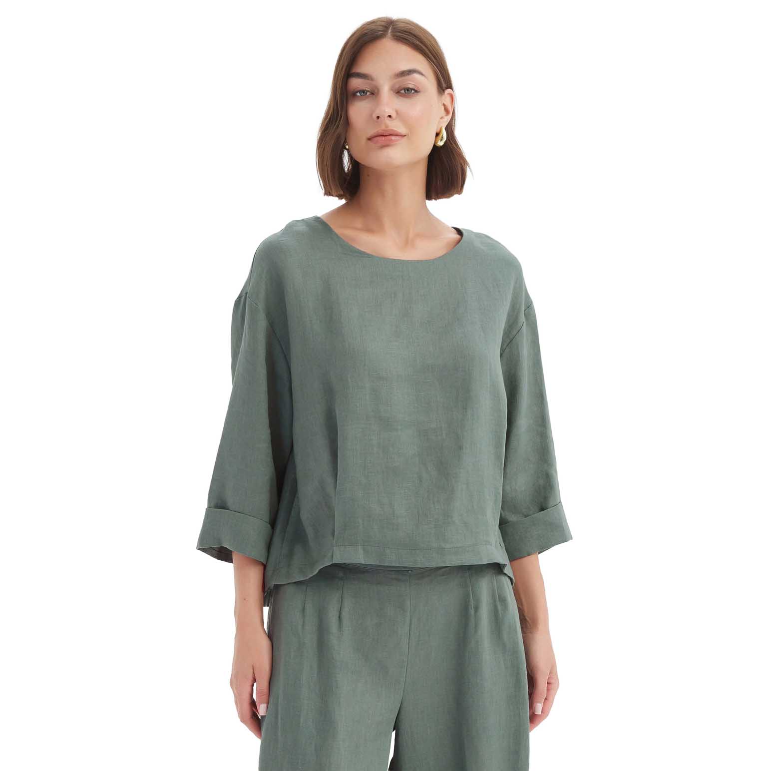 TIRELLI Pleat Hem Top