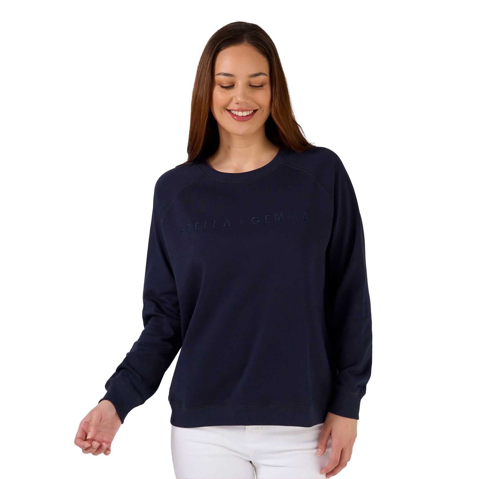 Stella + Gemma Classic Sweater Logo Navy