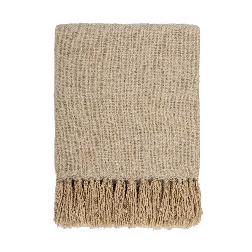 Baya Richmond Acrylic/Wool Blend Throw - Putty 125x150cm