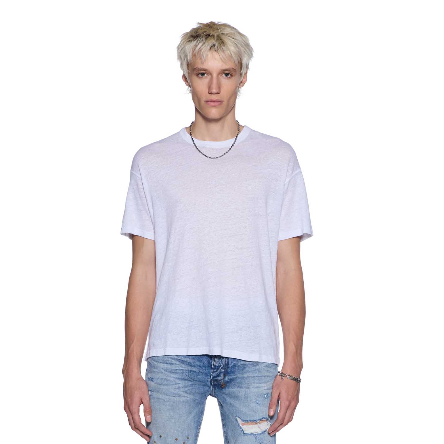 Ksubi Sid Linen SS Tee White
