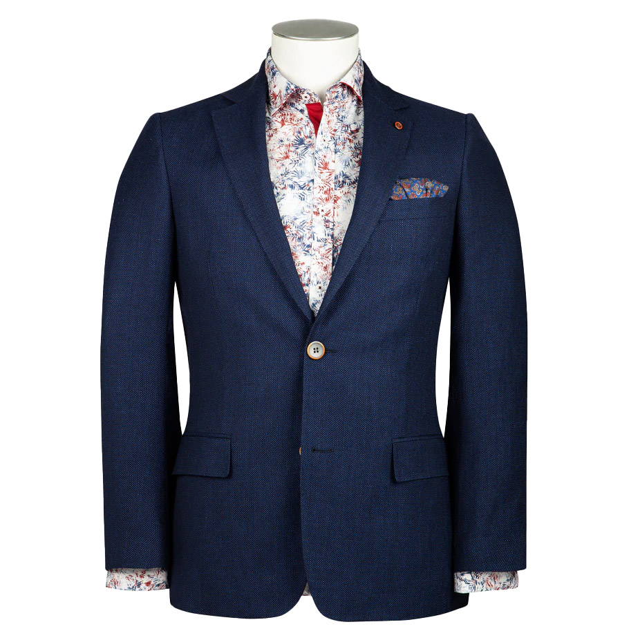 Rembrandt Hawker Navy Textured Blazer