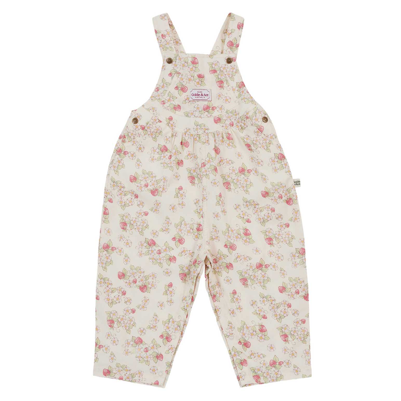 Goldie + Ace Strawberry Fields Goldie Vintage Overalls 1-2Y