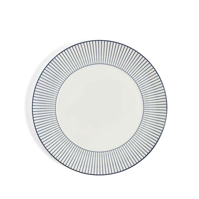 Wedgwood Gio Plate 23cm Pinstripe White