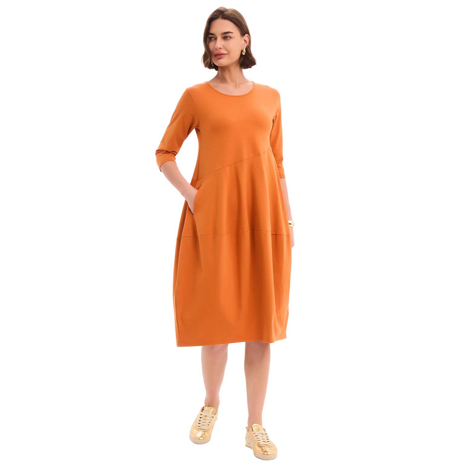 TIRELLI Diagonal Seam Winter Dress