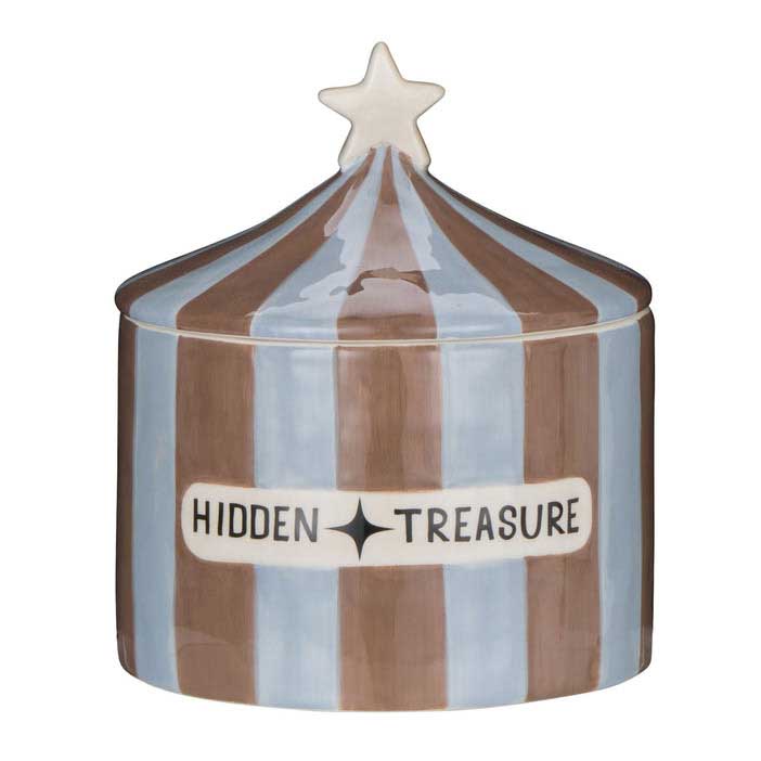 Emporium Hidden Treasure Canister - Blue & Brown