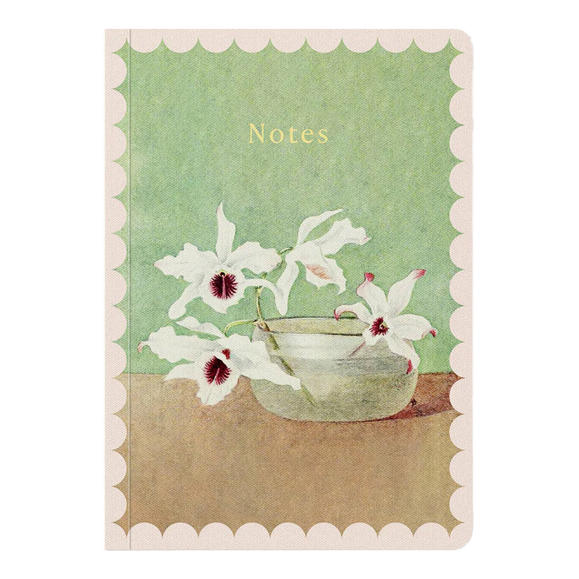 Ohh Deer Kaleido White Orchid In Water A6 Premium Soft Cover Notebook
