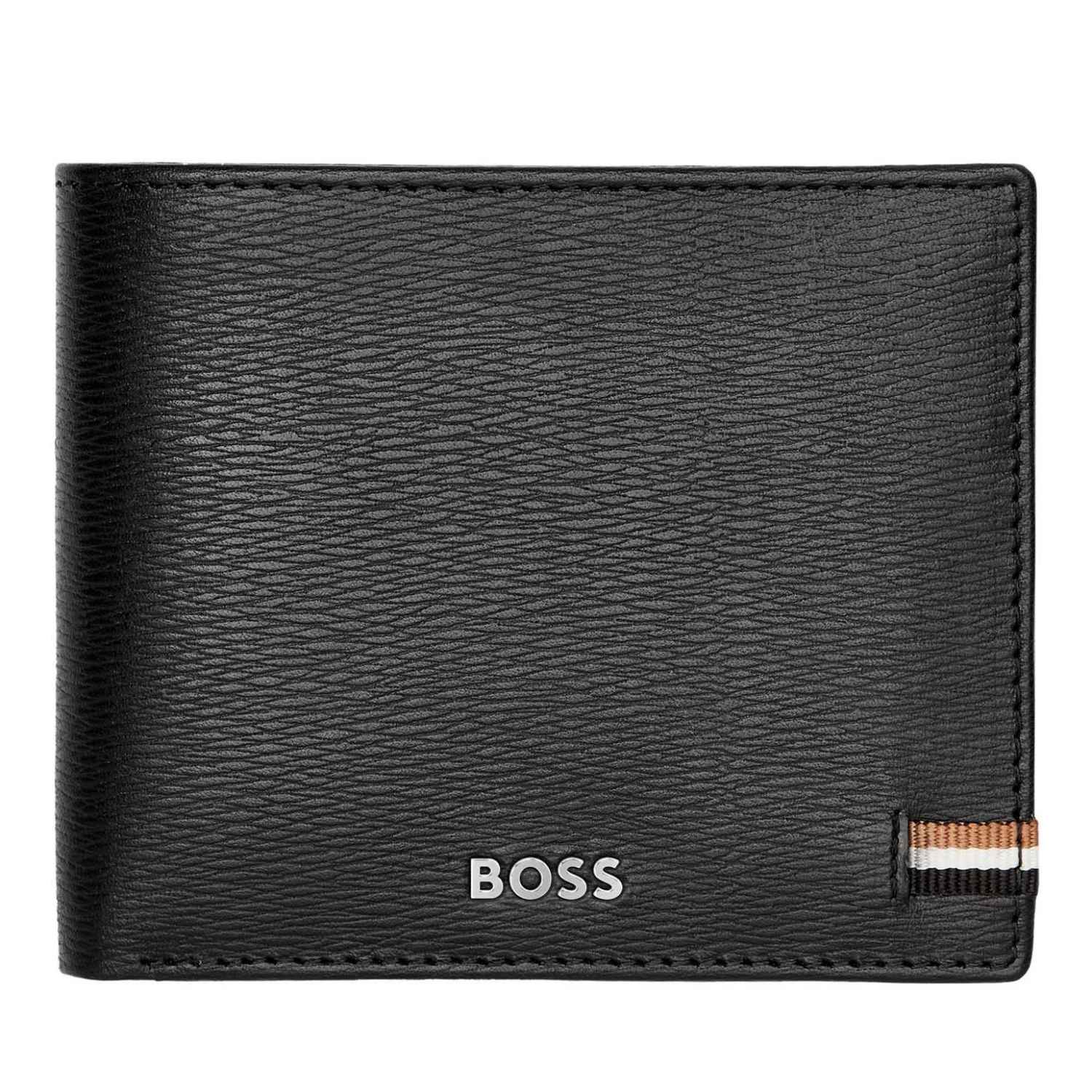 Hugo Boss Iconic Leather Coin Purse Wallet Black