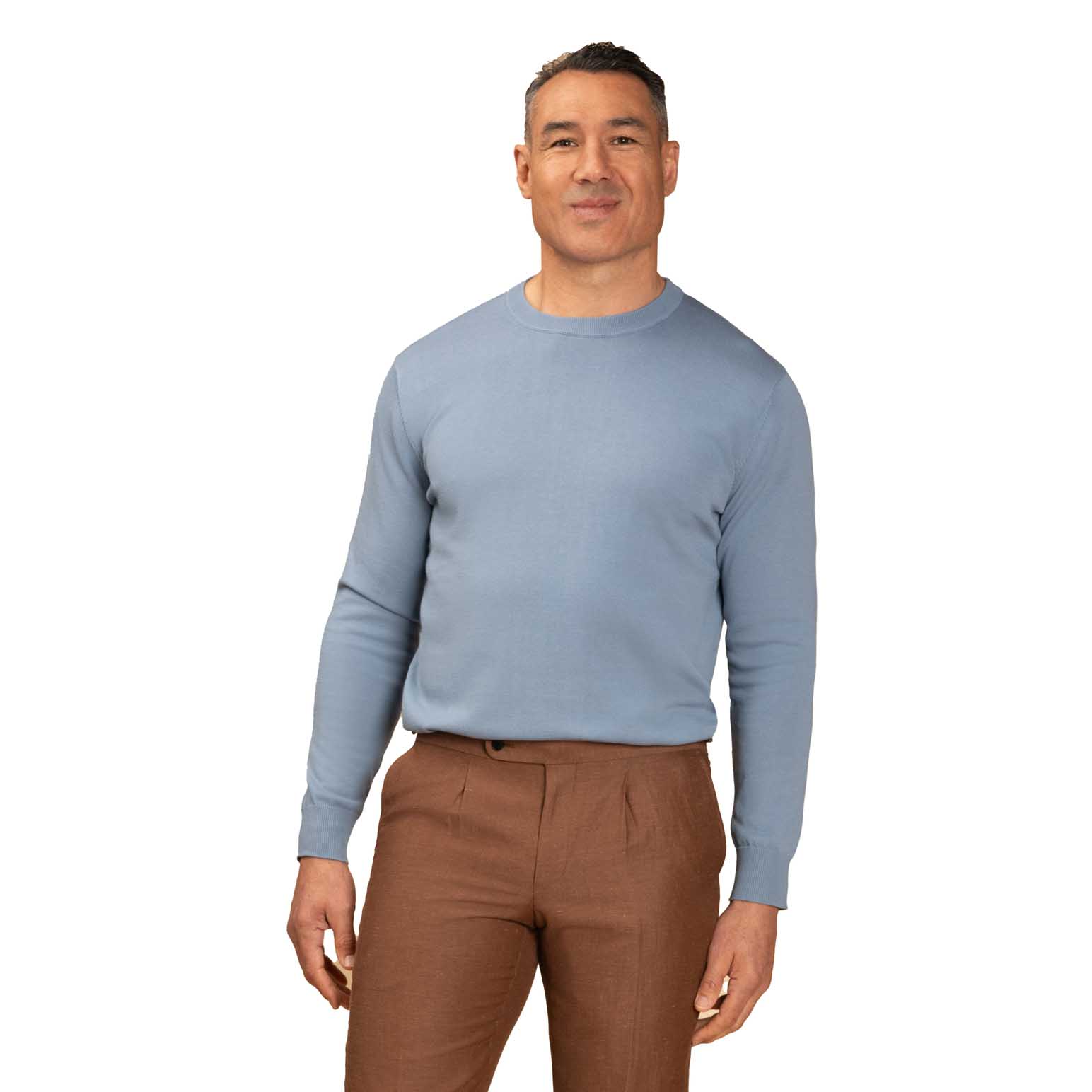 Rembrandt Como Dusty Blue Crew Neck