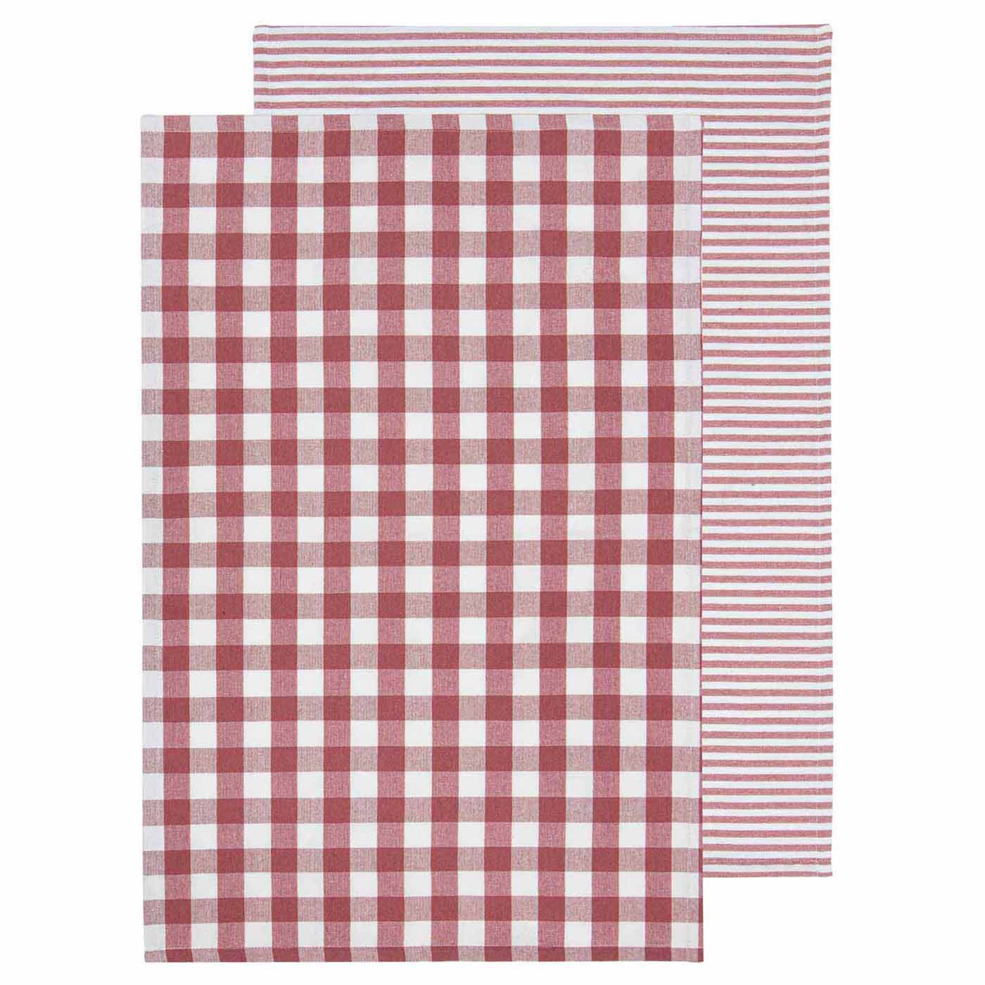 Ladelle Eco Gingham Blush 2Pk Kitchen Towel