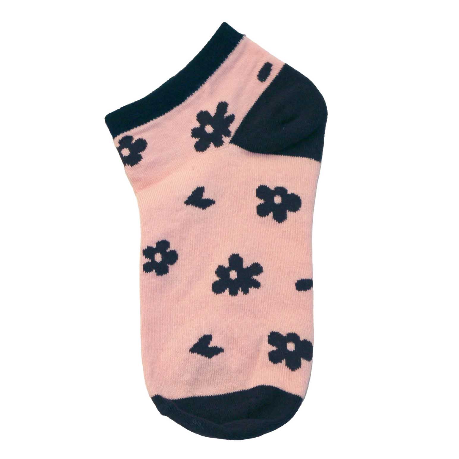 Stella + Gemma Socks Blush With Chocolate Flowers