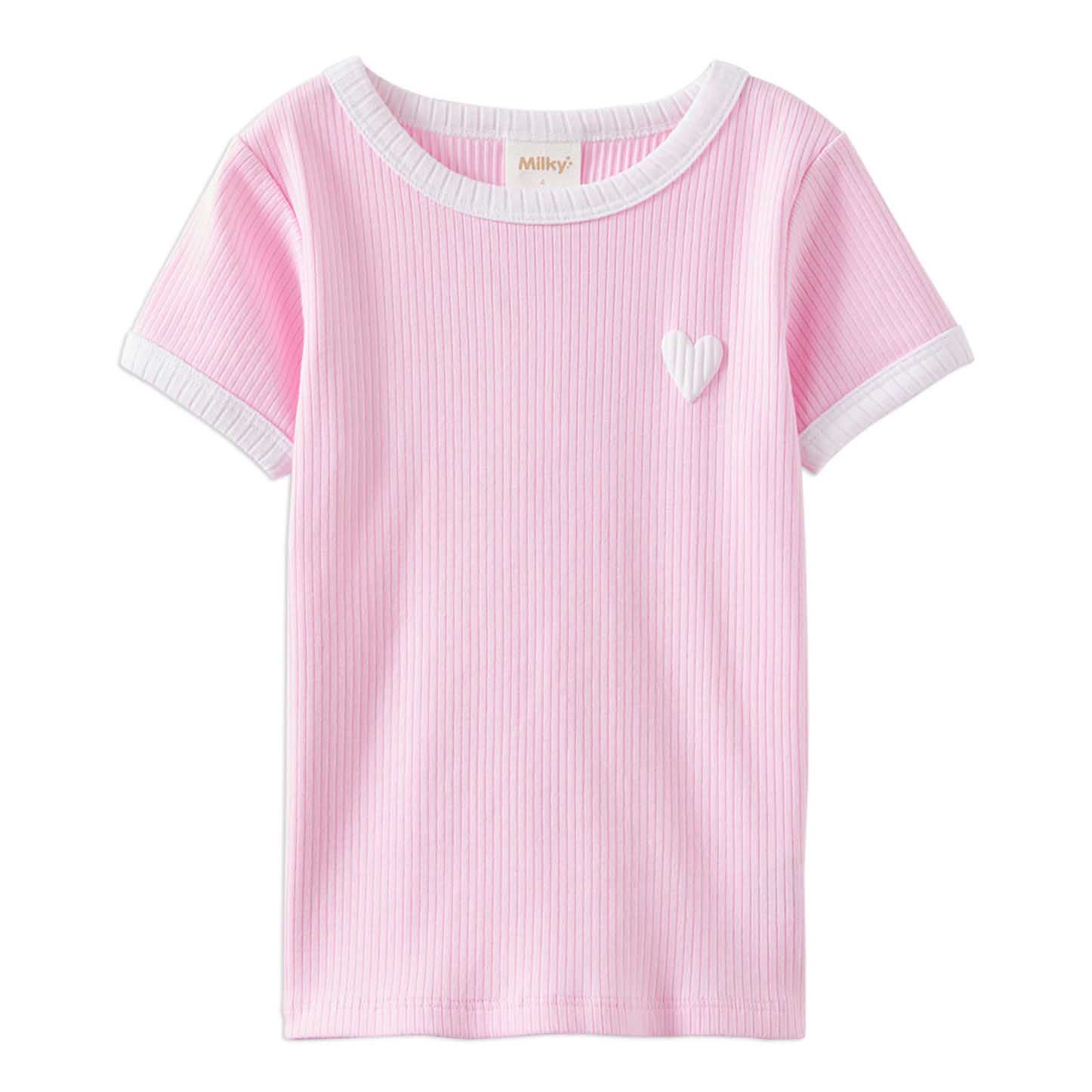 Milky Bonbon Rib Tee 2-7Y