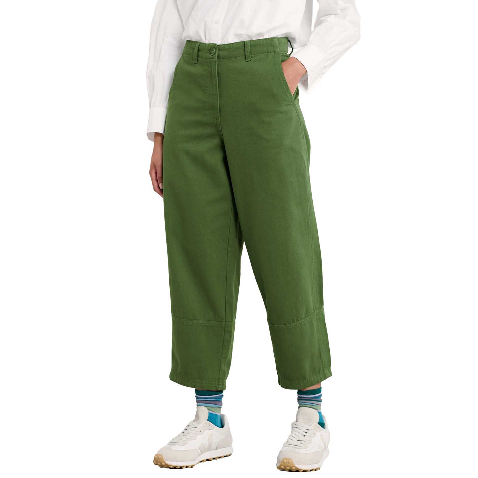 Seasalt Cornwall Painted Forms Trouser Forest Green