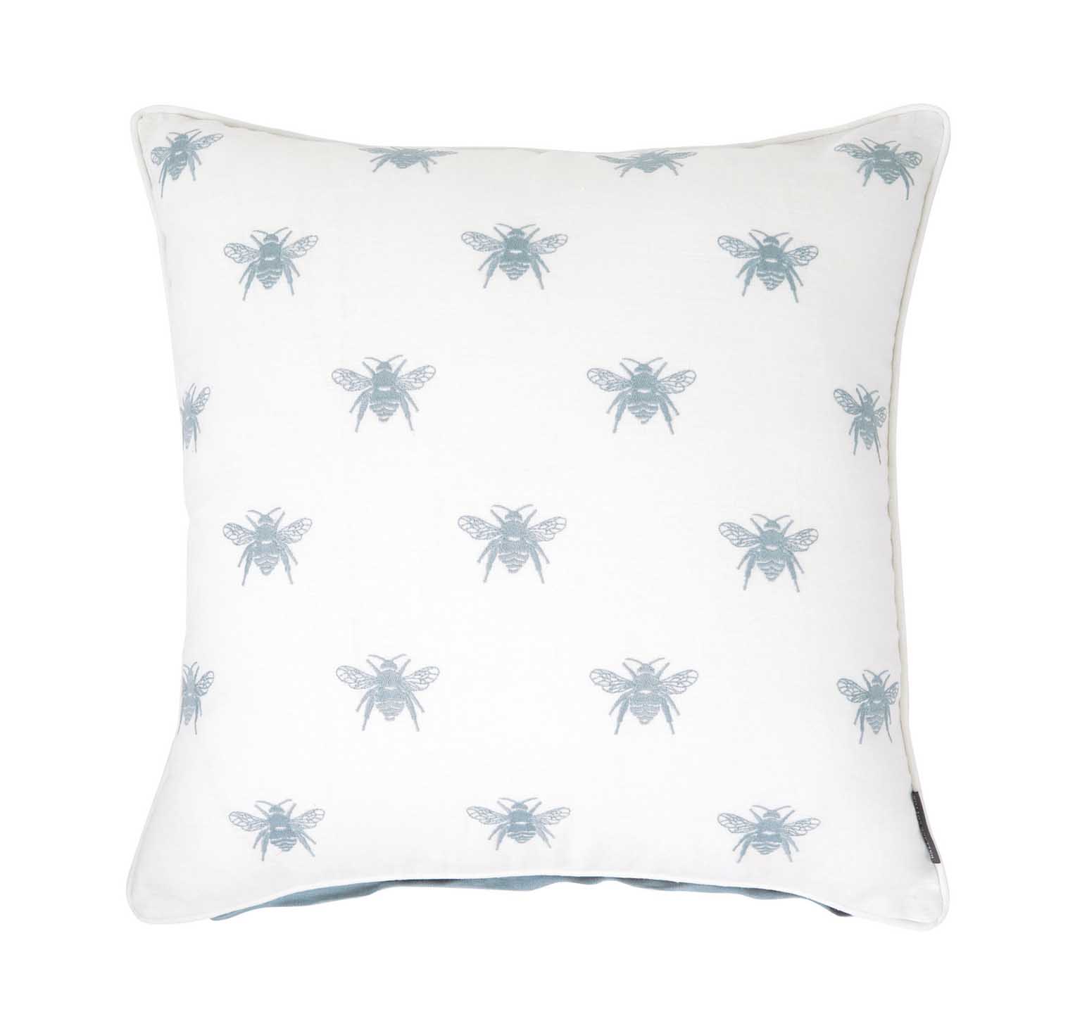 Wallace Cotton Bee Swarm Embroidered Large Square Cushion Cover