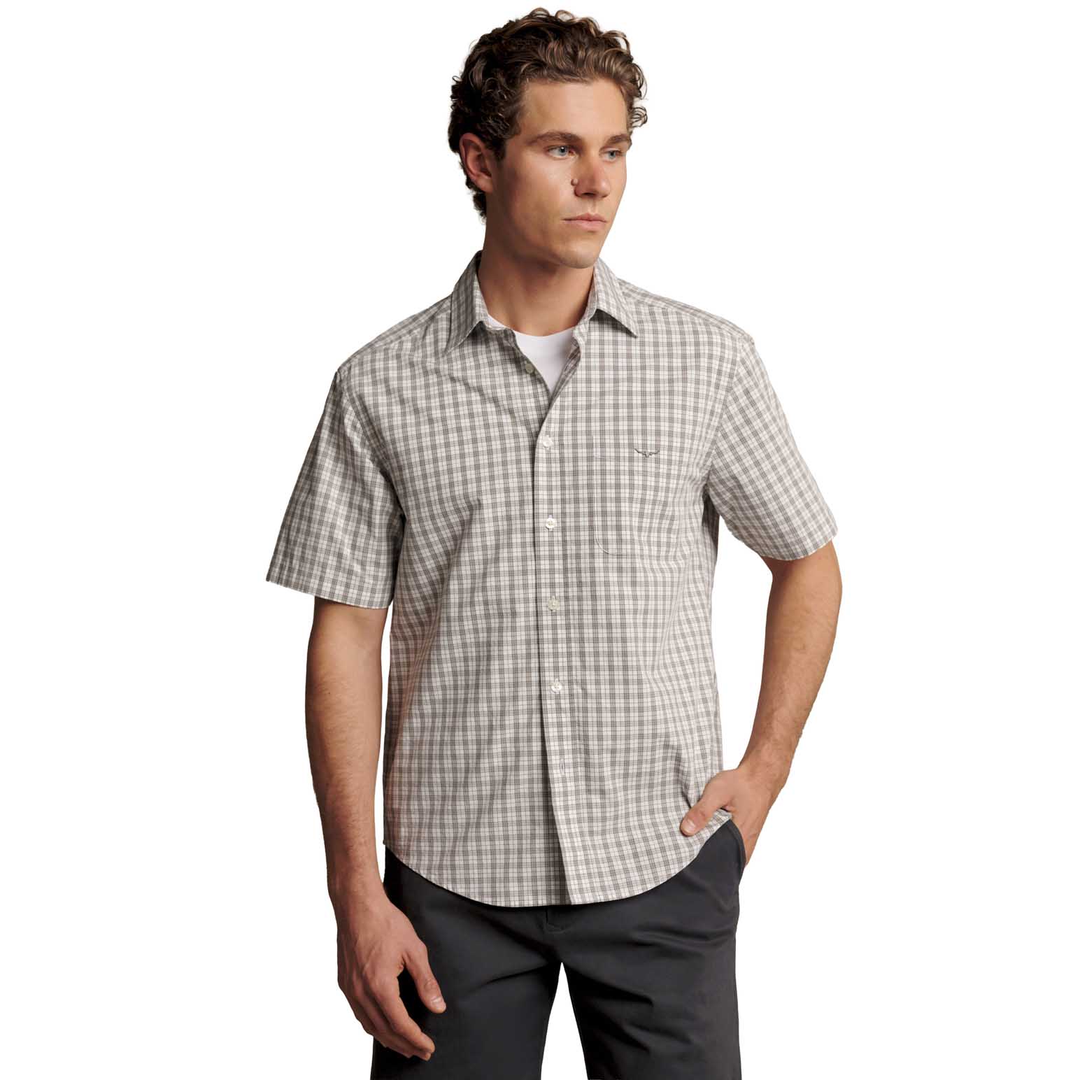 R.M. Williams Winton Poplin Check Ss Shirt