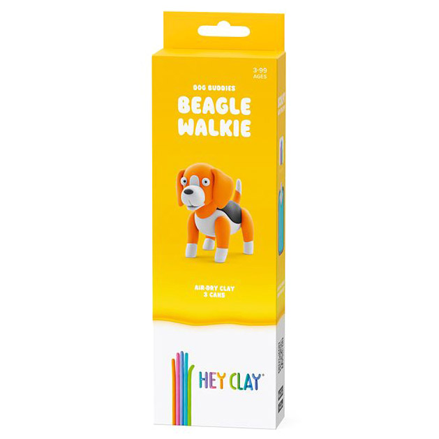 Hey Clay Beagle Walkie Series Dog Buddies 3 Cans