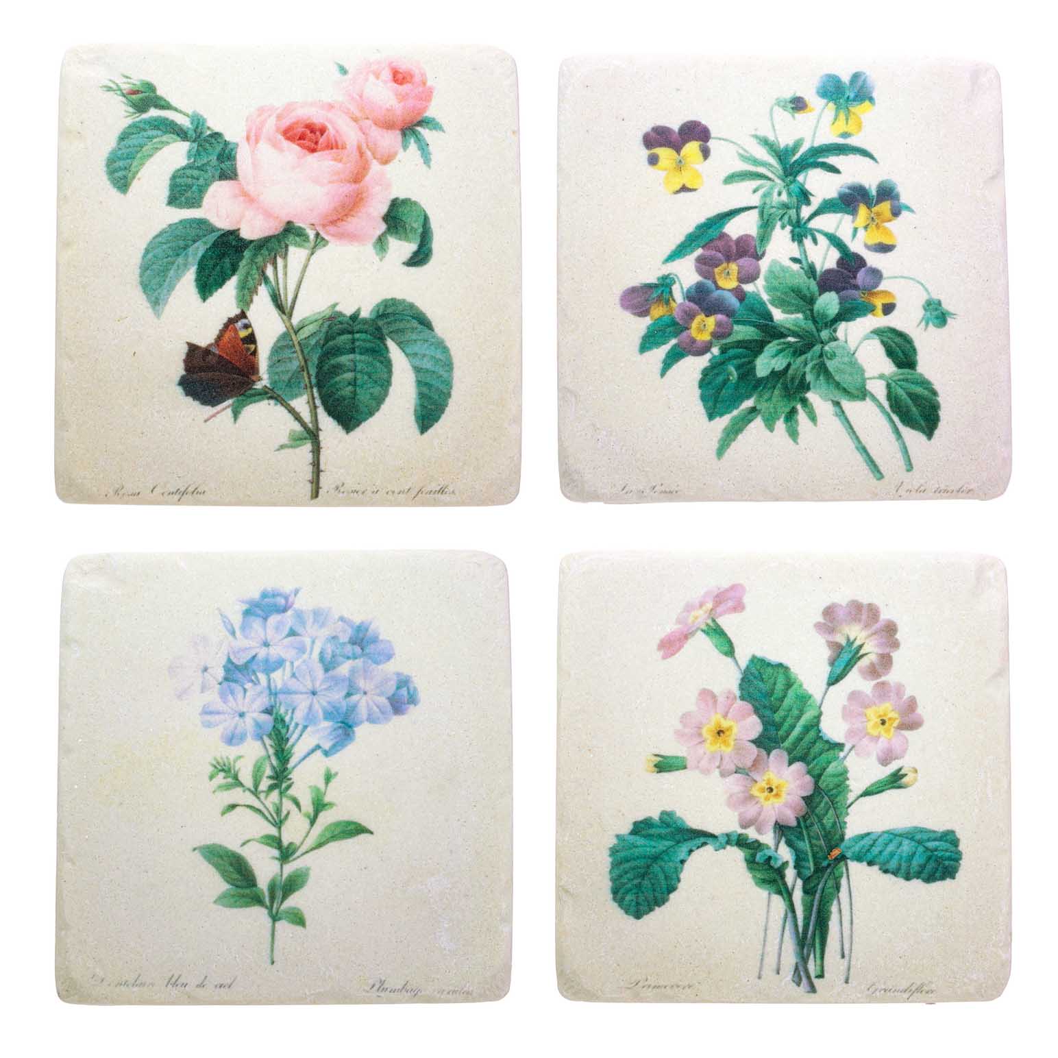 Sass & Belle Vintage Flower Coasters - Set Of 4
