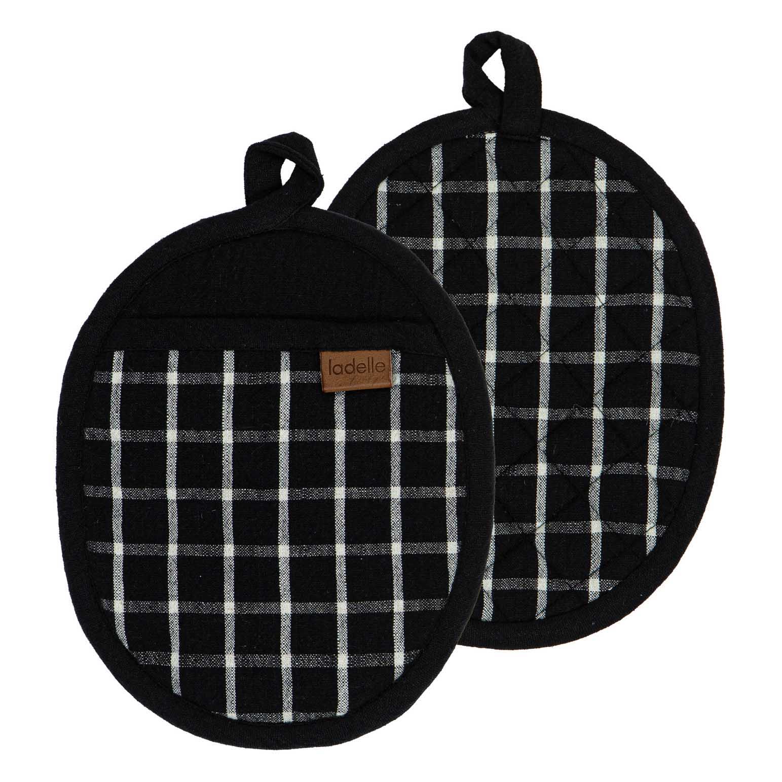 Ladelle Hemingway Black 2Pk Pot Holder