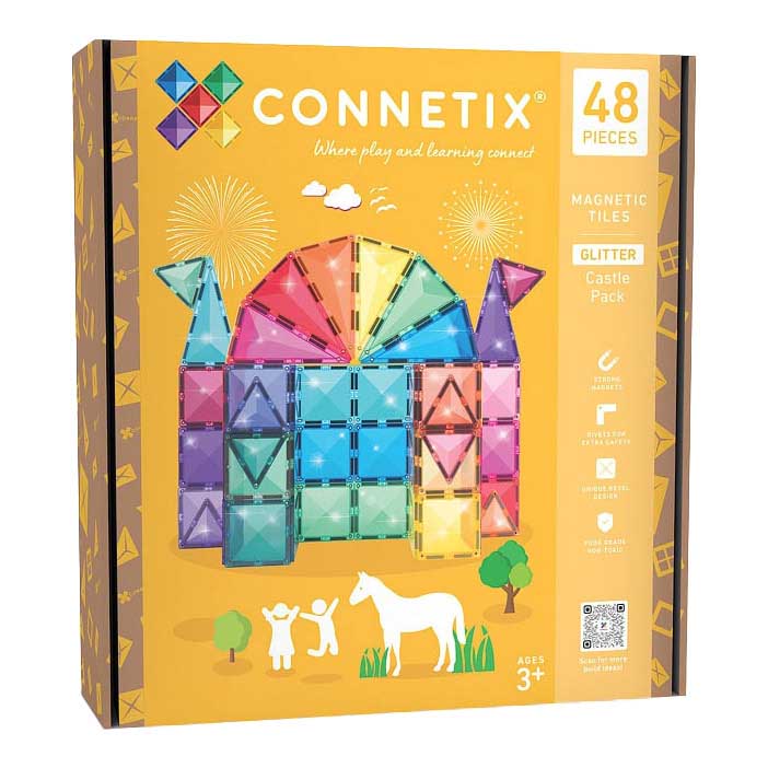 Connetix Tiles Glitter Castle Pack 48 Pieces