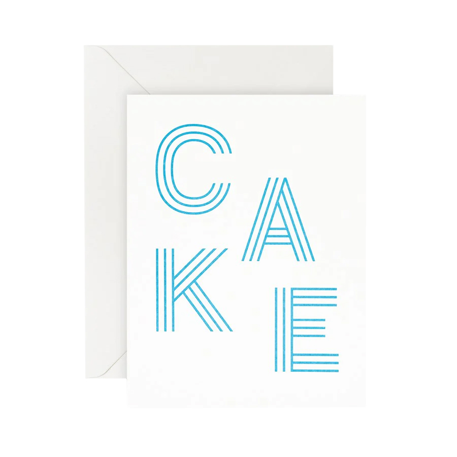 Lettuce Cake Blue Stripe Card