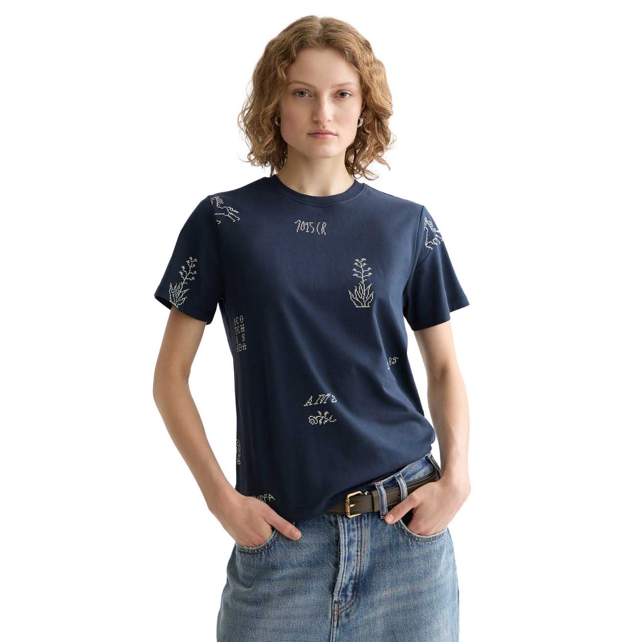 Scotch & Soda Printed Regular Fit T-Shirt