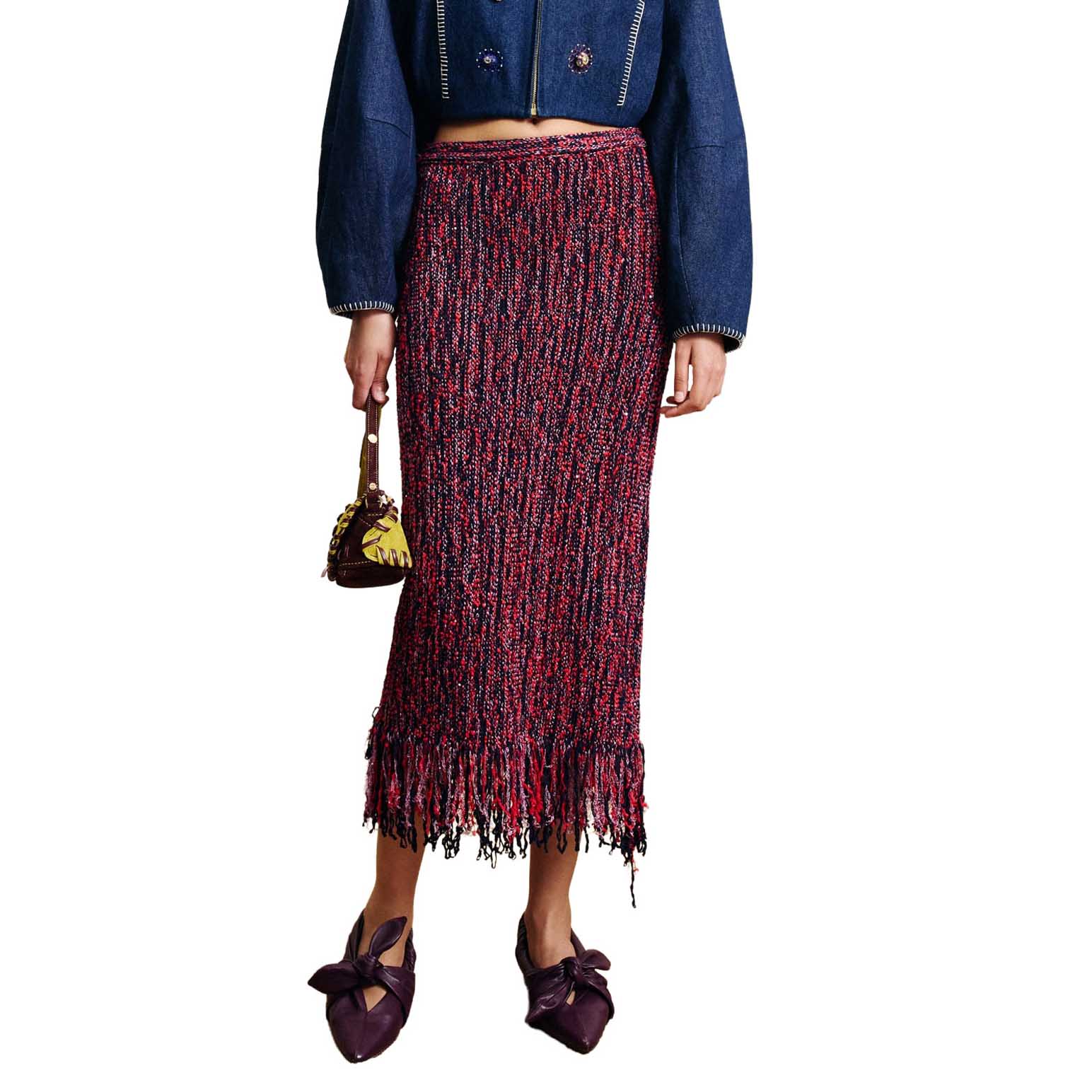 AL&Eacute;MAIS Nieve Sequin Knit Skirt