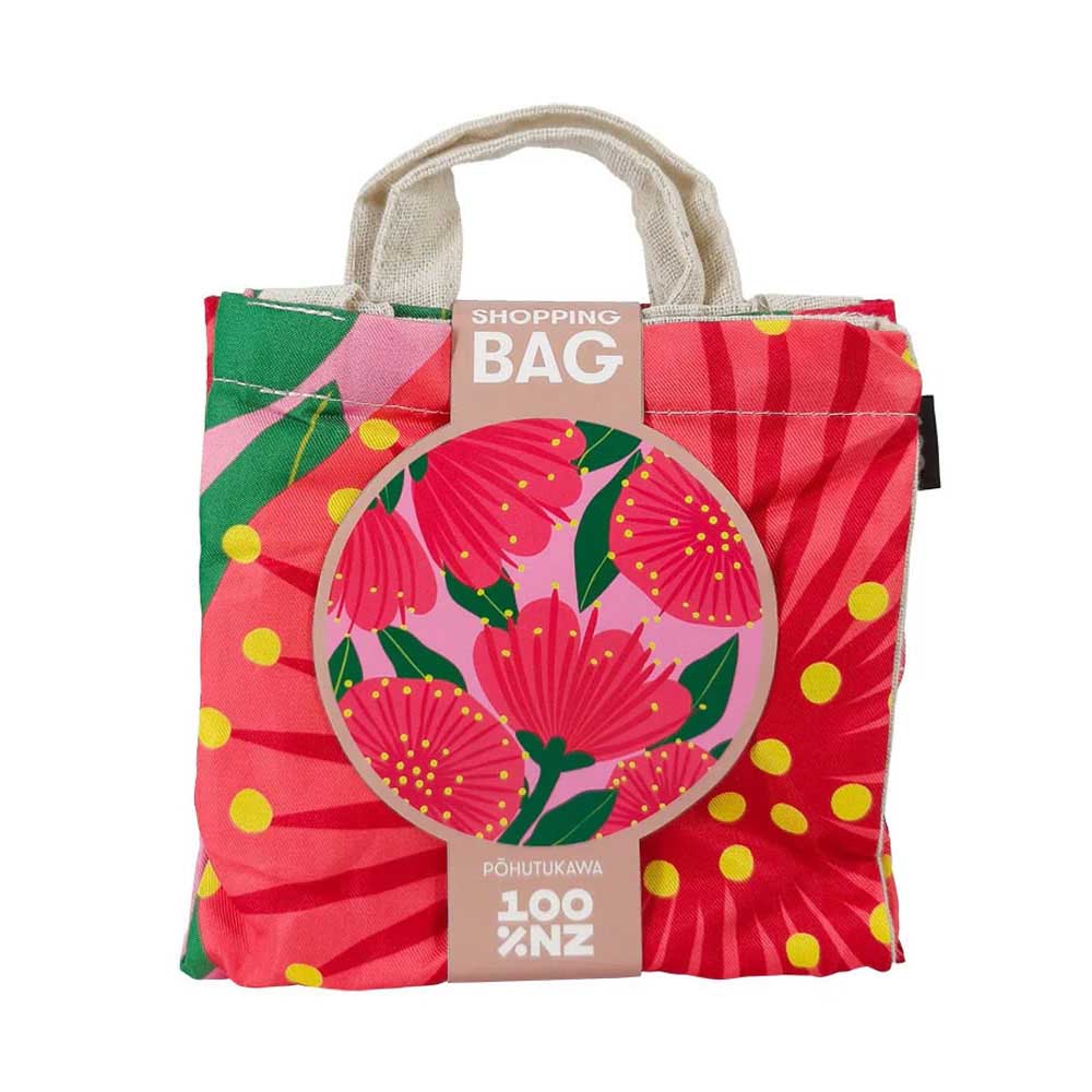Bright Pink Pohutukawa Shopping Bag