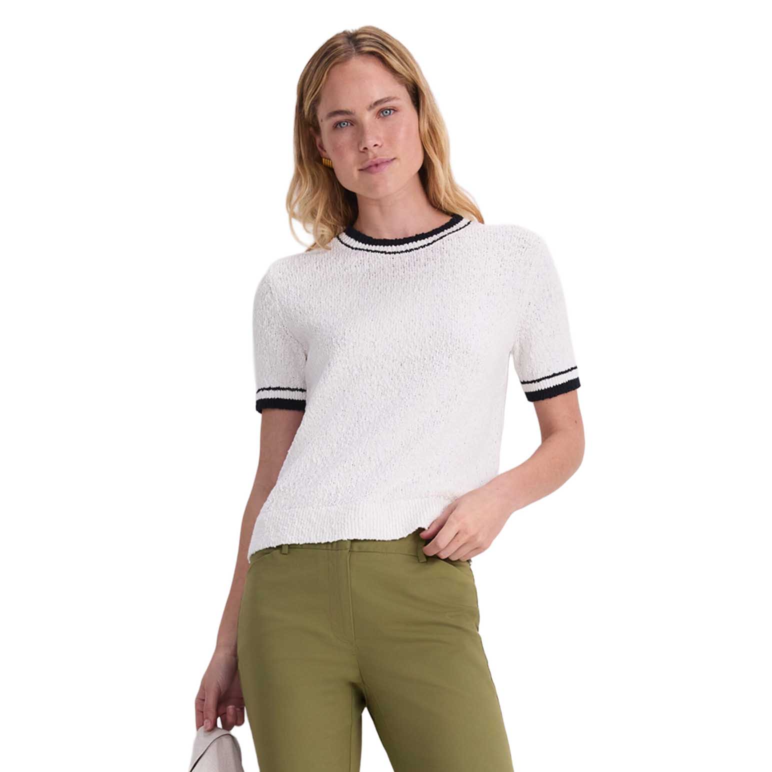 Sportscraft Cotton Slub Crew Knit