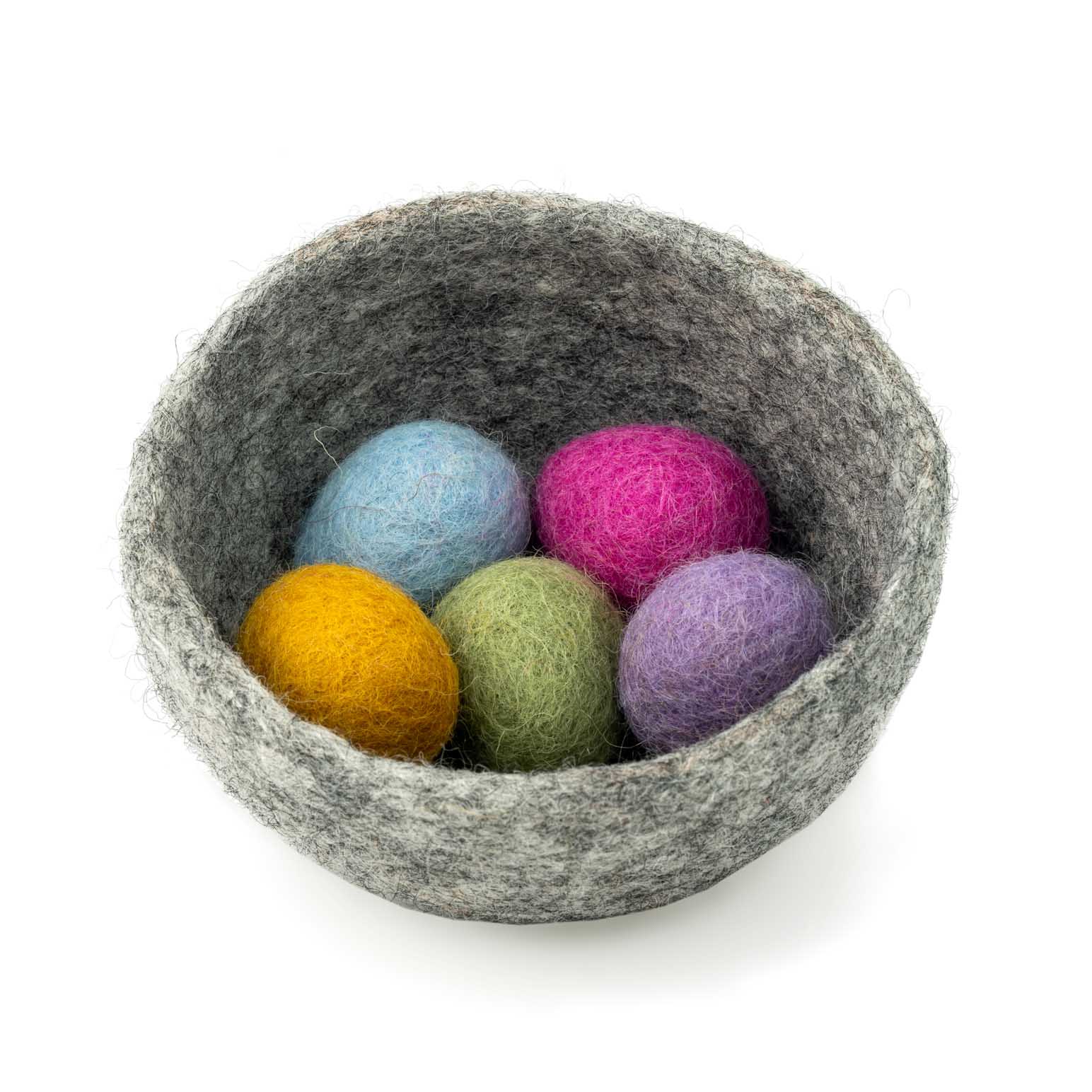Gifted Hands Handmade Felted Nest Of Eggs