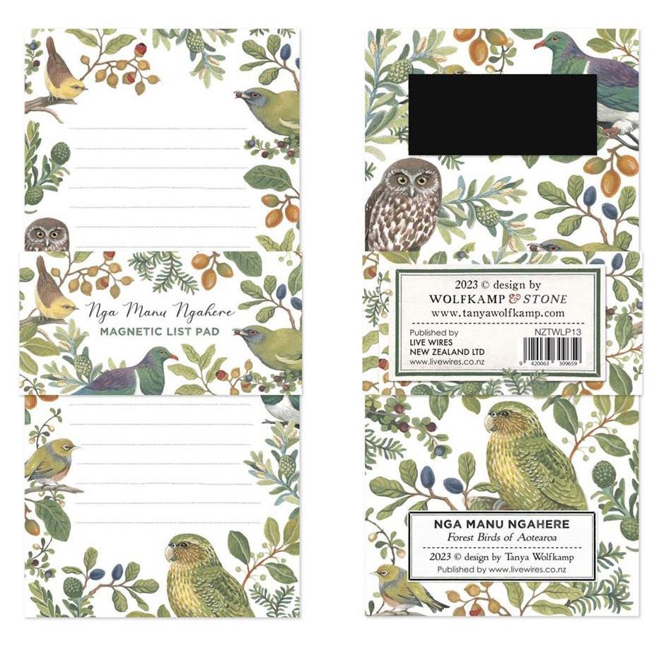 Wolfkamp & Stone Nga Manu Ngahere Magnetic List Pad
