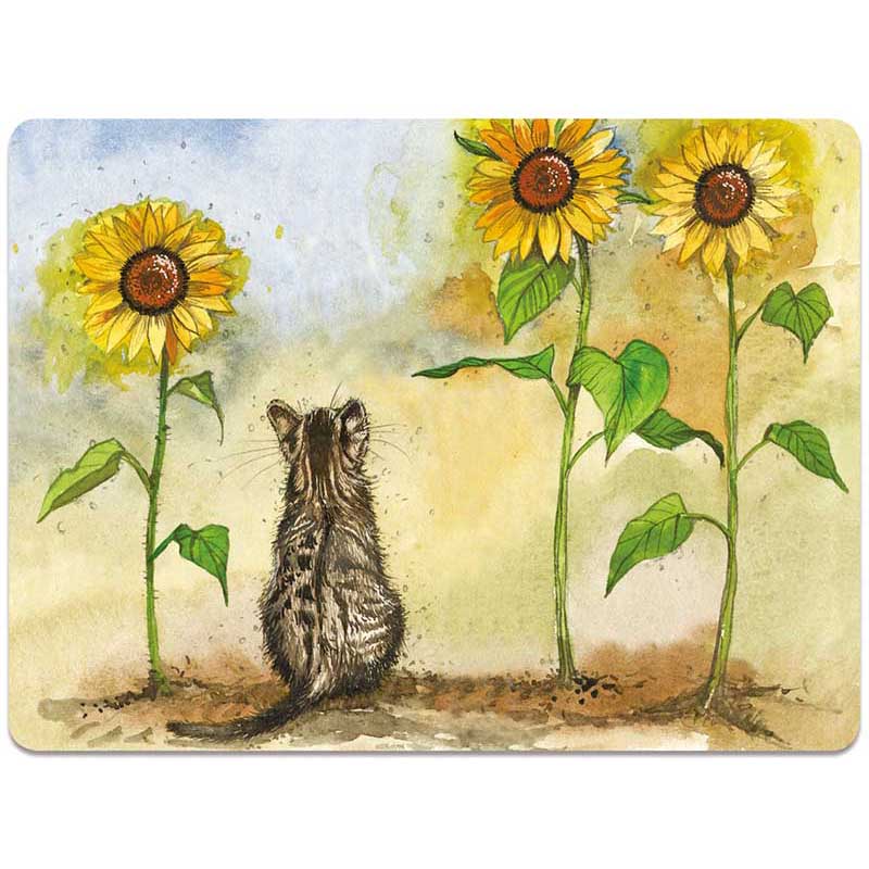Alex Clark Cat And Sunflowers Placemat
