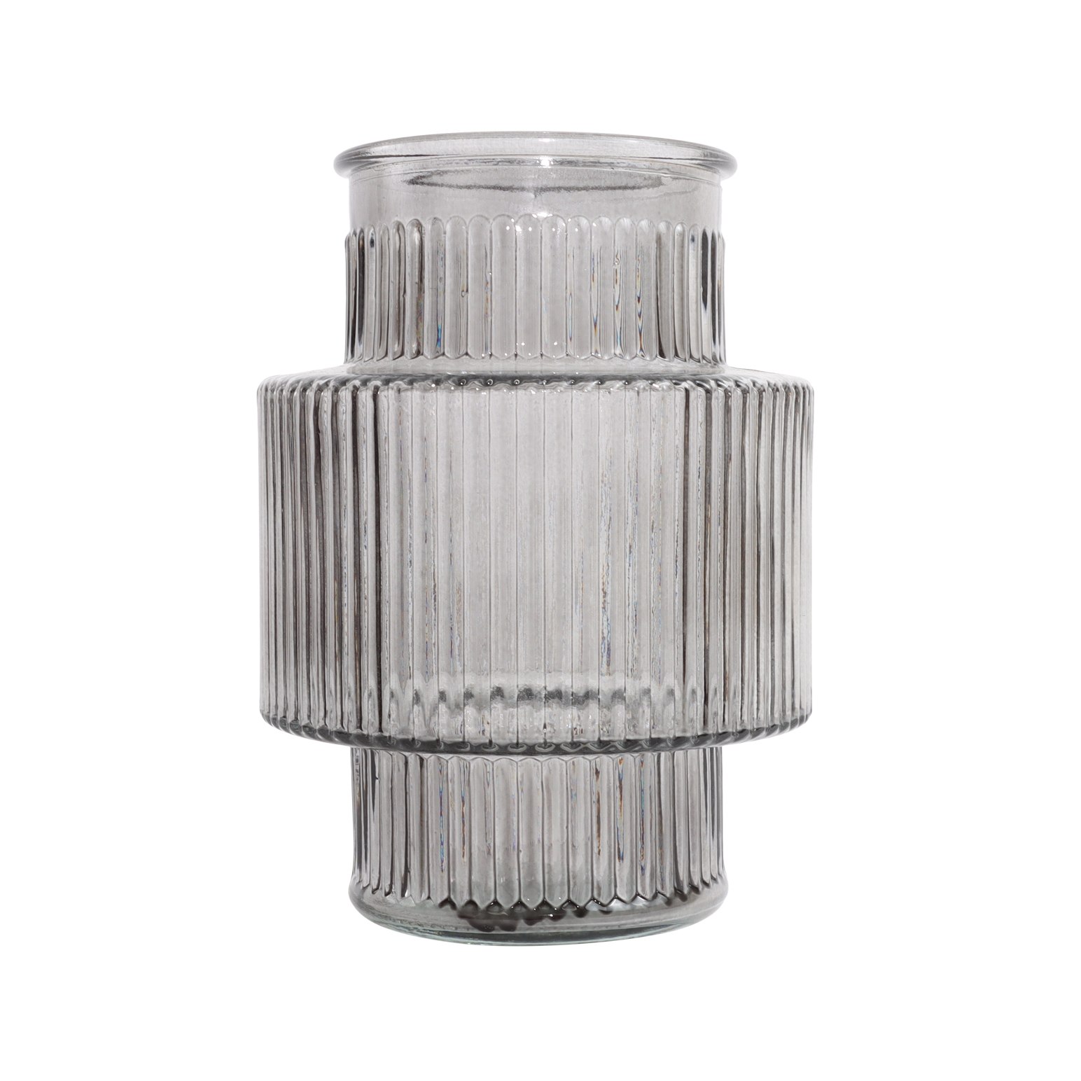 ImPres Shaped Retro Vase Grey - 12x17.5cm