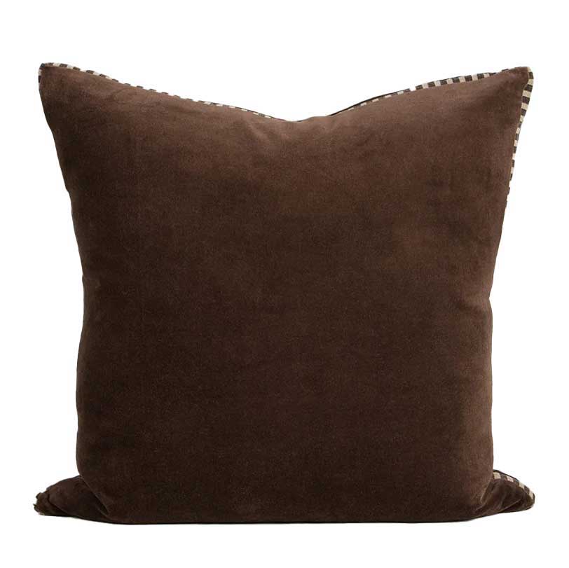 Baya Edward Cushion With Feather Inner - Chocolate 50x50cm