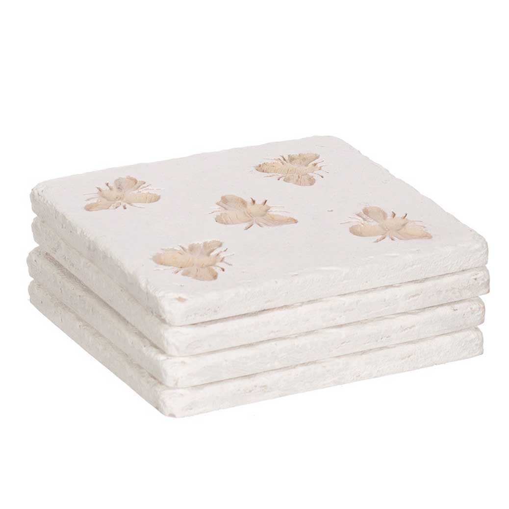 Sass & Belle Bee Imprint Coasters Set Of 4