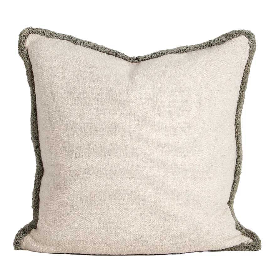 Baya Darcy Cushion With Feather Inner - Sage 55x55cm