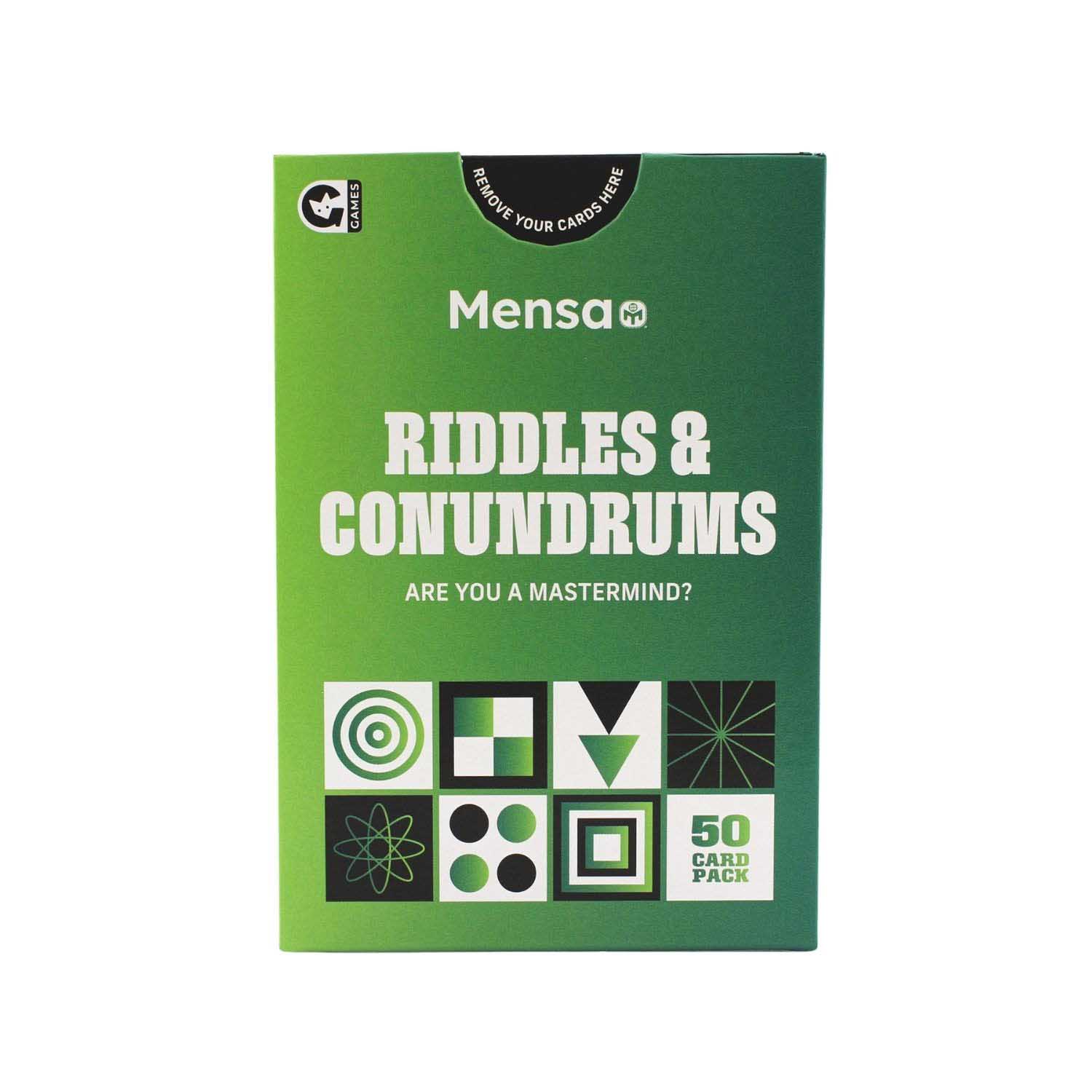 Ginger Fox Mensa Riddles & Conundrums Card Game