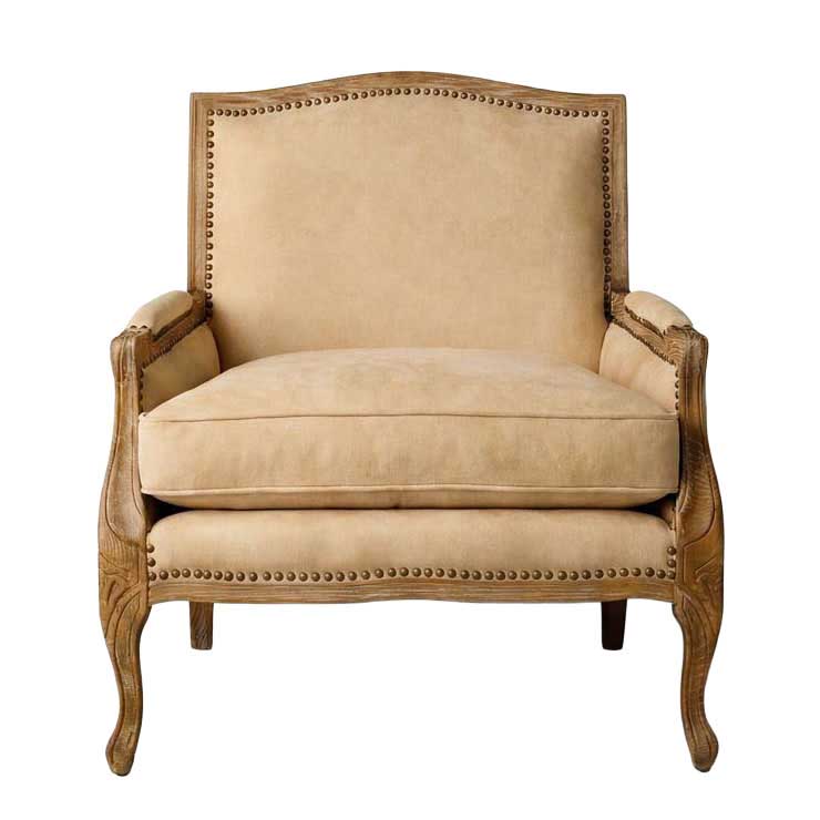 French Country Harvey Leather Armchair