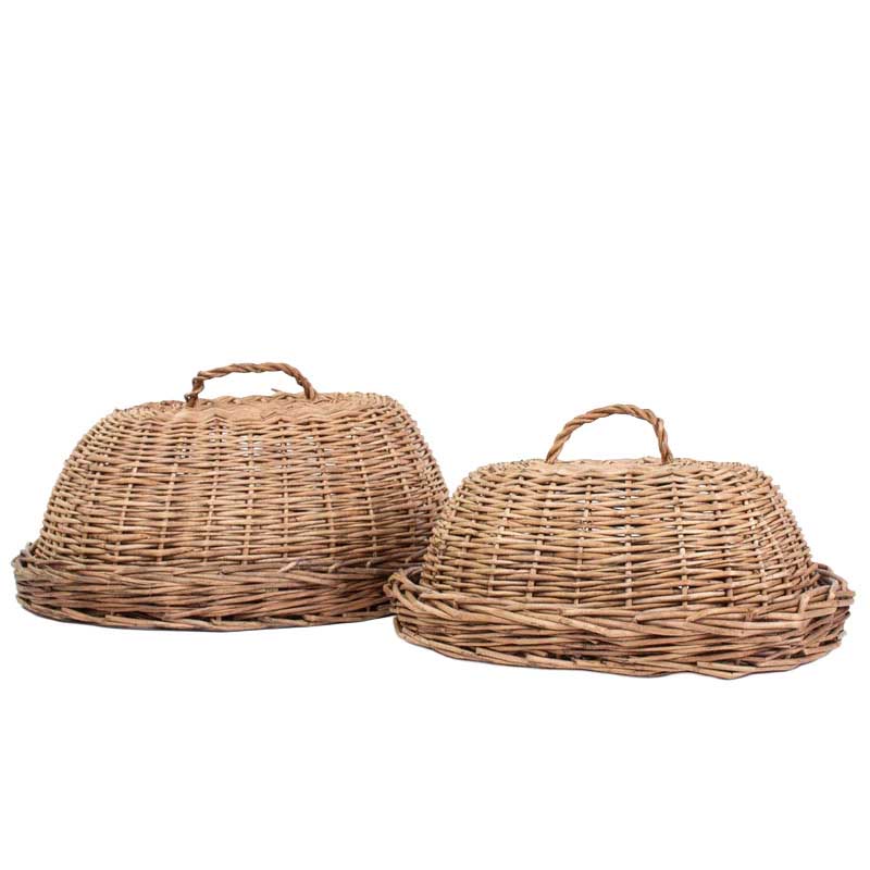 French Country Set 2 Riviera Woven Oval Domes