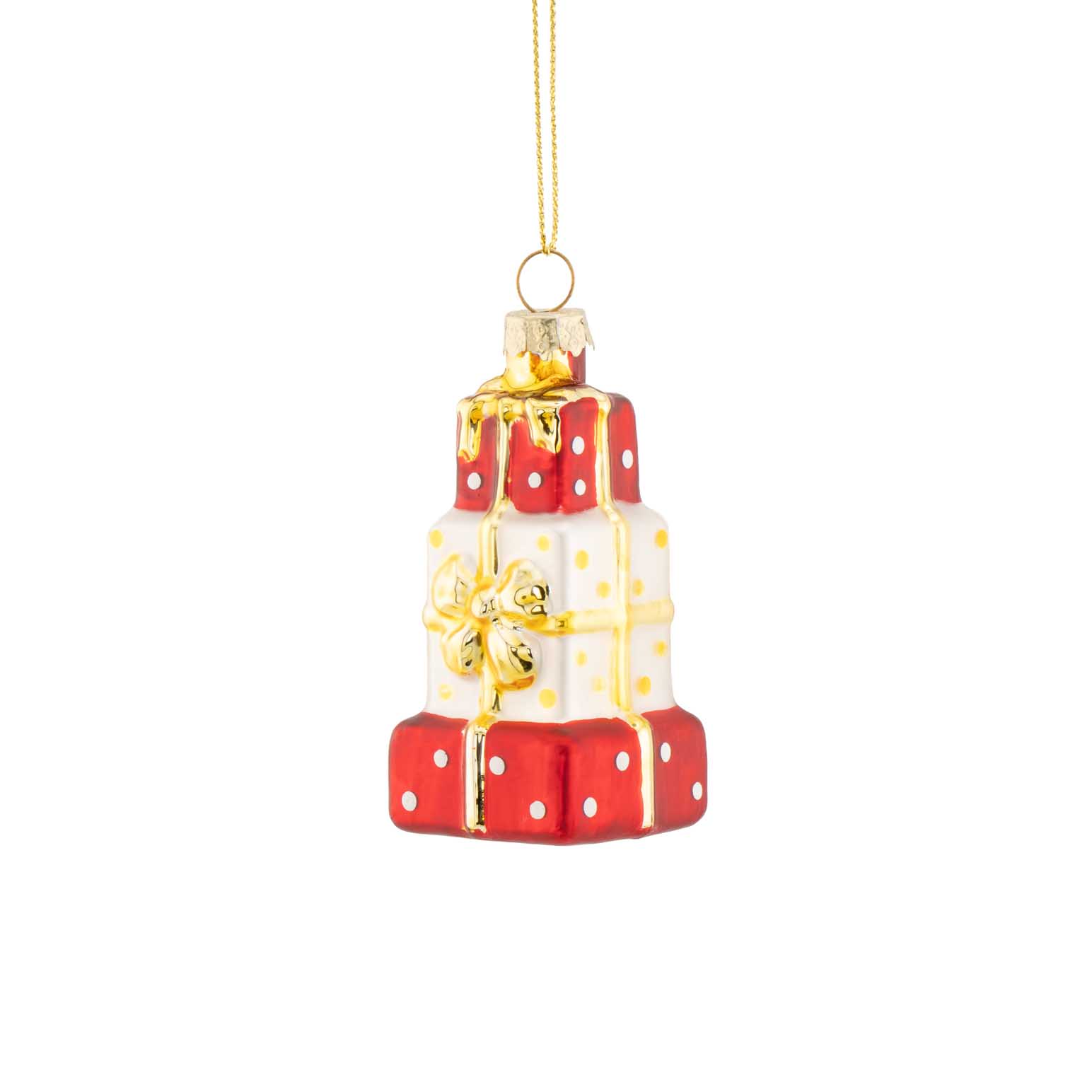 Sass & Belle Stack Of Presents Shaped Bauble