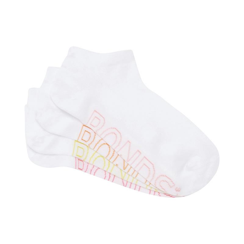 Bonds Logo Lightweight Low Cut Socks - 4 Pack