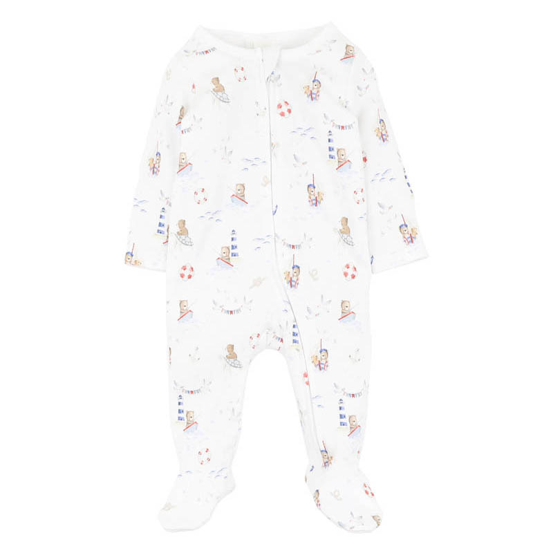 Bébé Axel Organic Print Ls Zipsuit