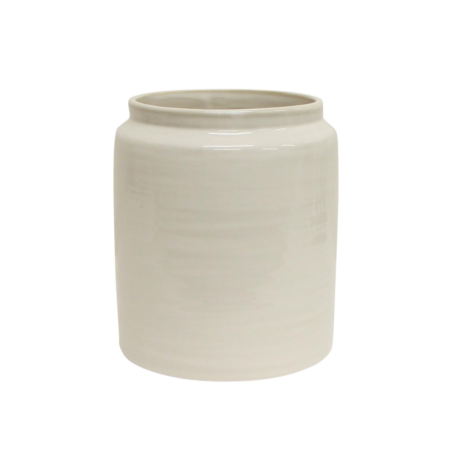 French Country Franco Rustic White Utensil Holder Large