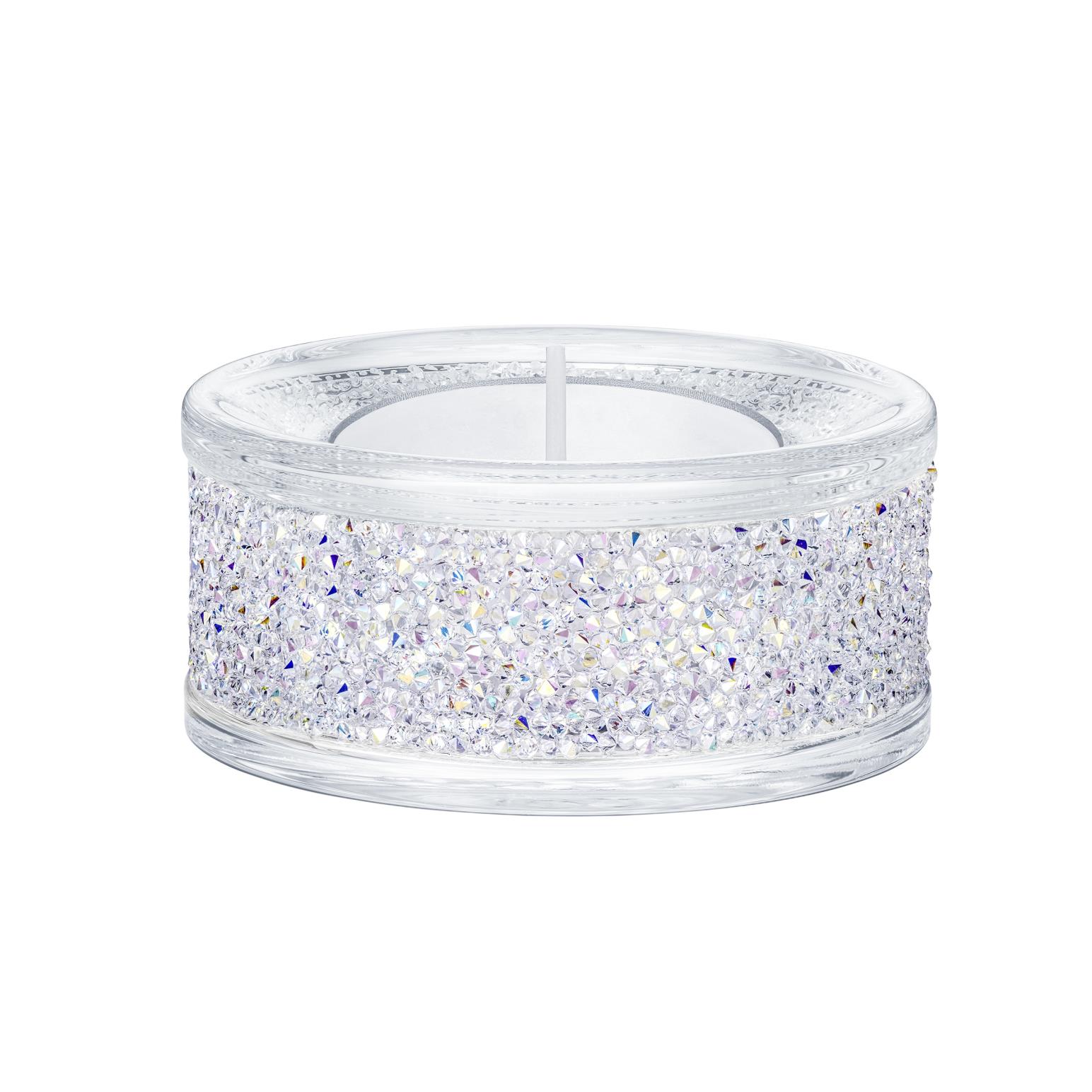Swarovski Shimmer Tea Light Holder - Purple